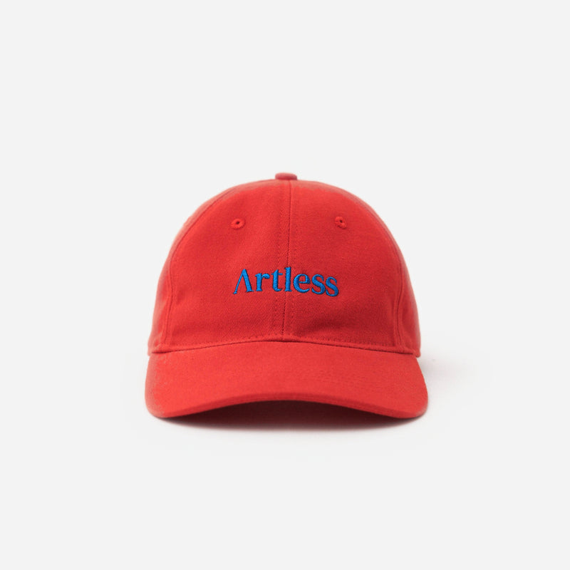 Artless Logo Cap in red, front view