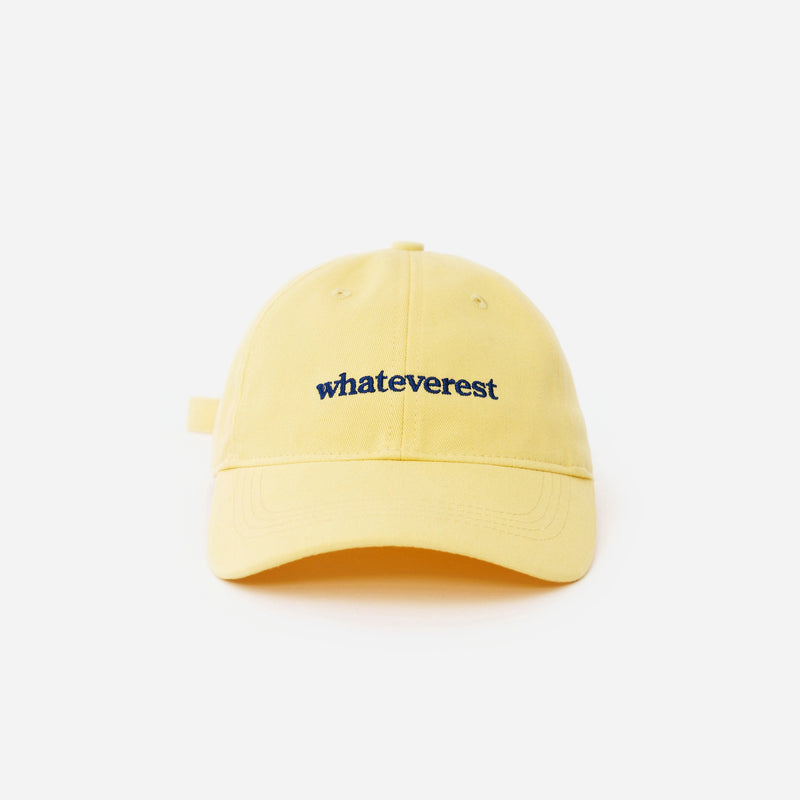 Butter Yellow Artless Whateverest organic dad cap, front view