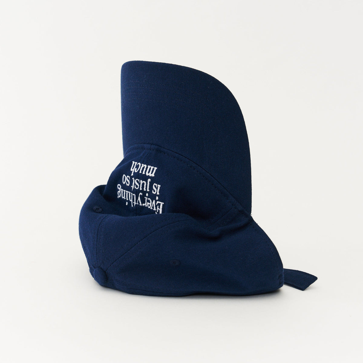 Navy Artless everything is just so much organic dad cap, front view, unstructured 6-panel GOTS organic cotton