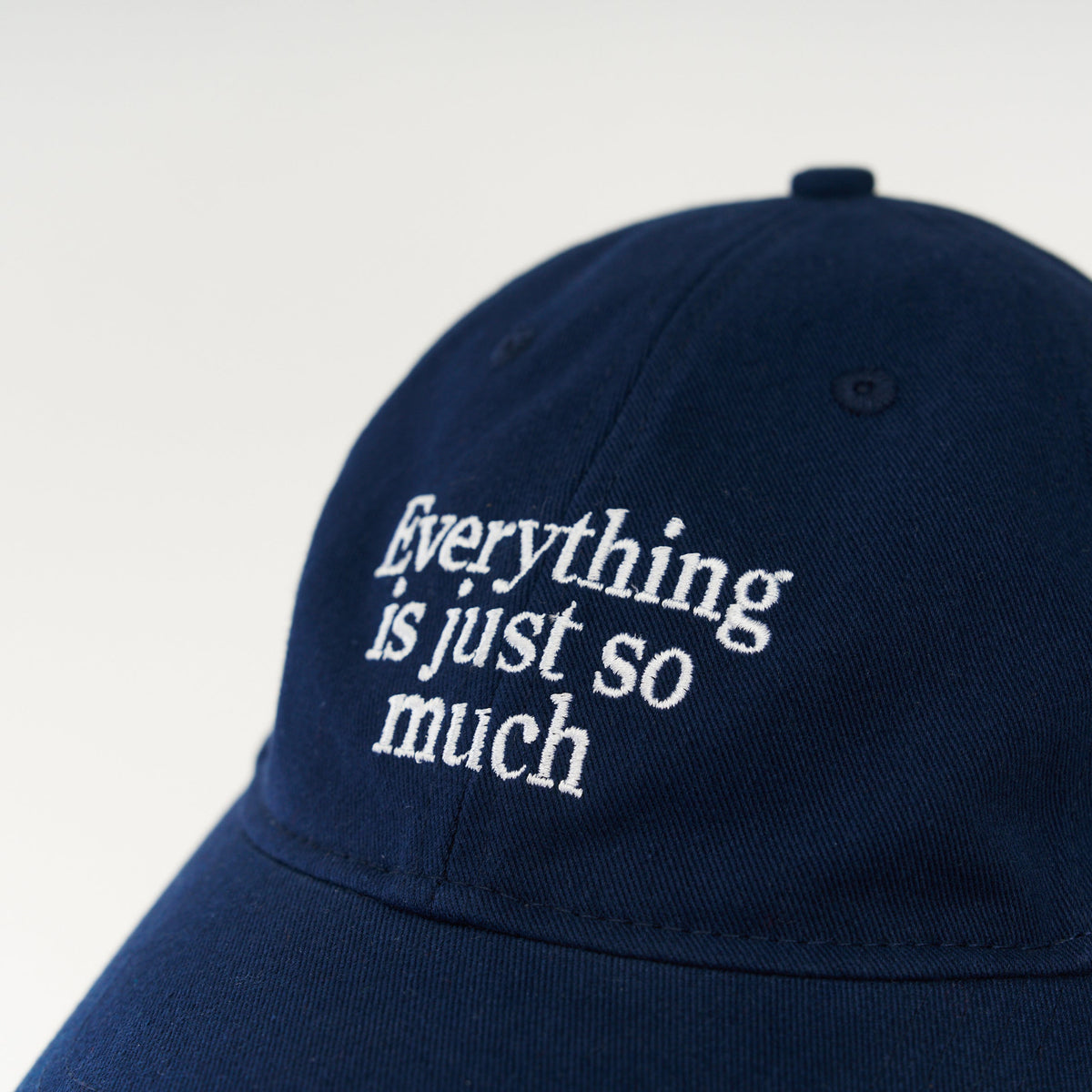 Navy Artless everything is just so much organic dad cap, unstructured 6-panel GOTS organic cotton