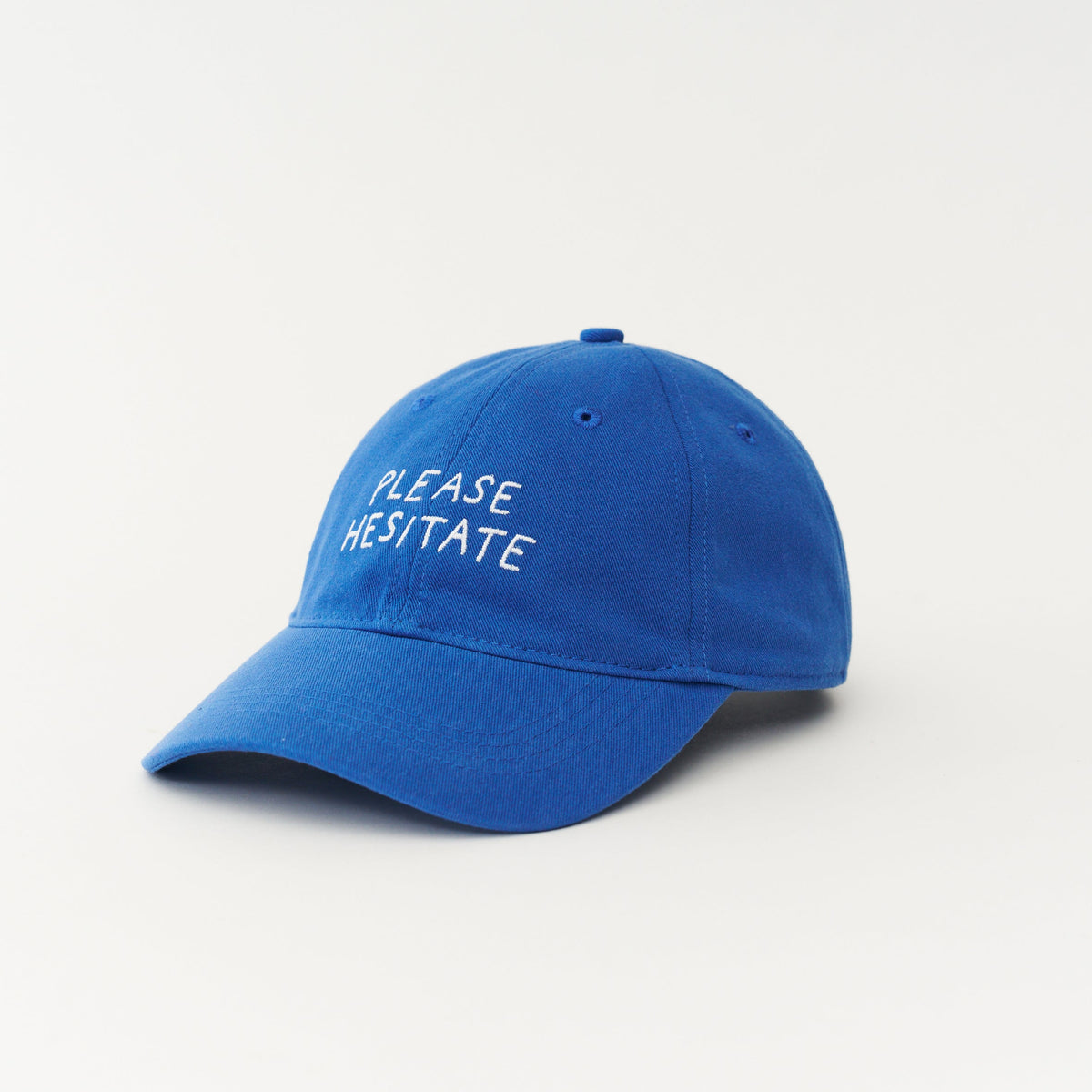 Blue Artless Please Hesitate organic dad cap, unstructured 6-panel GOTS organic cotton