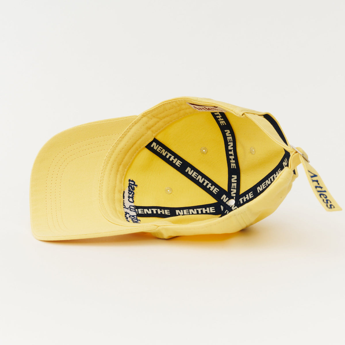 Butter yellow Artless Ready to crash and burn organic dad cap, unstructured 6-panel GOTS organic cotton