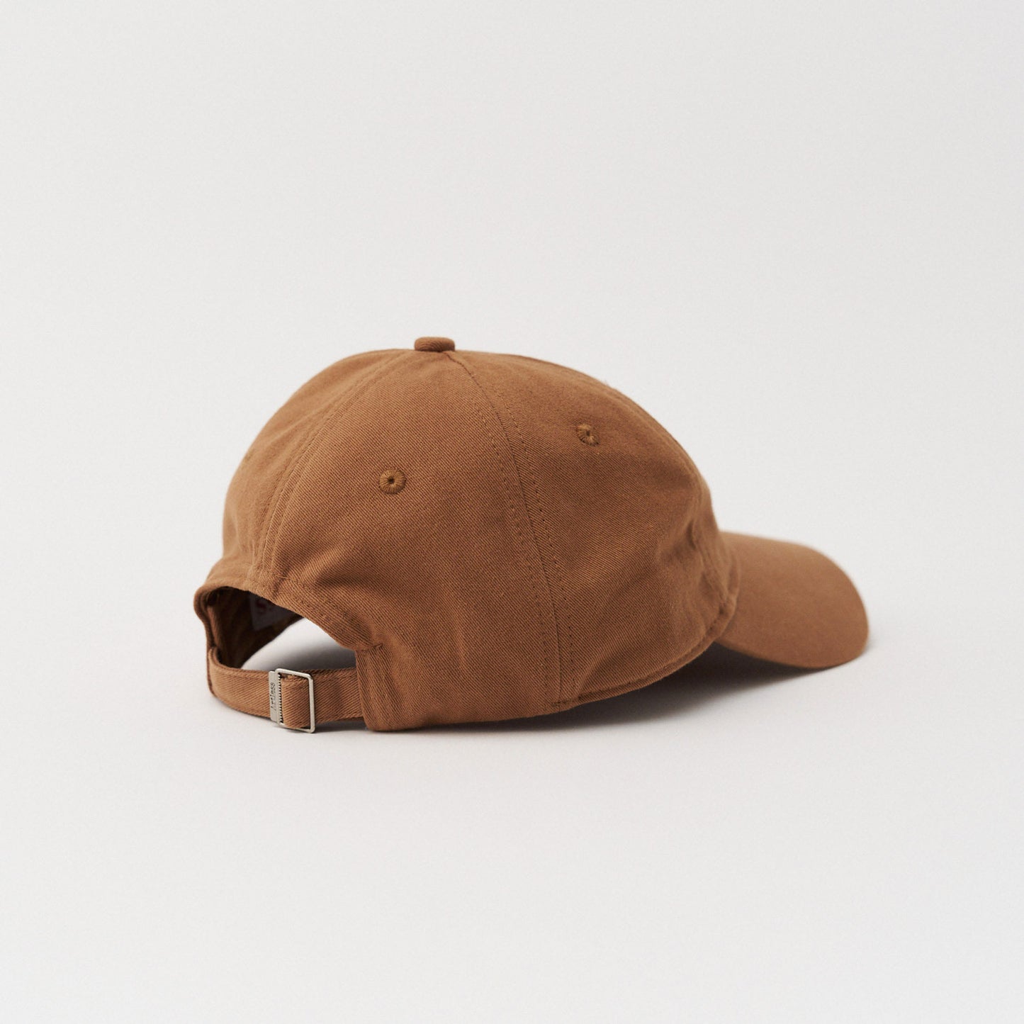 Borwn unstructured 6-panel dad cap made from GOTS certified organic cotton by Artless back view