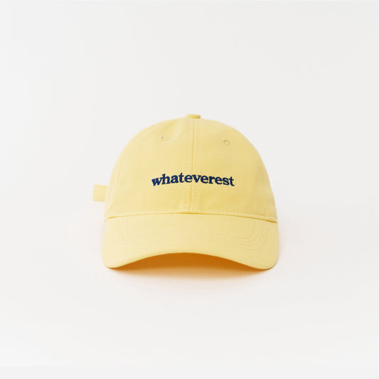 Butter Yellow Artless Whateverest organic dad cap, front view