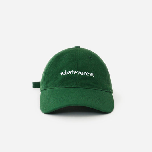 Green Artless Whateverest organic dad cap, front view