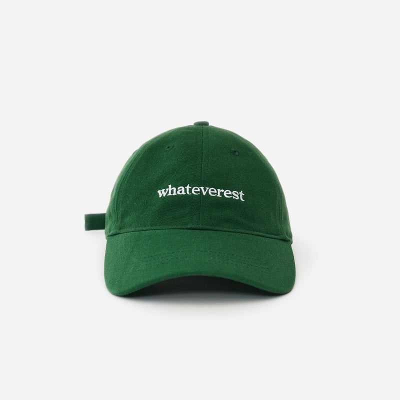 Green Artless Whateverest organic cotton dad cap, front view