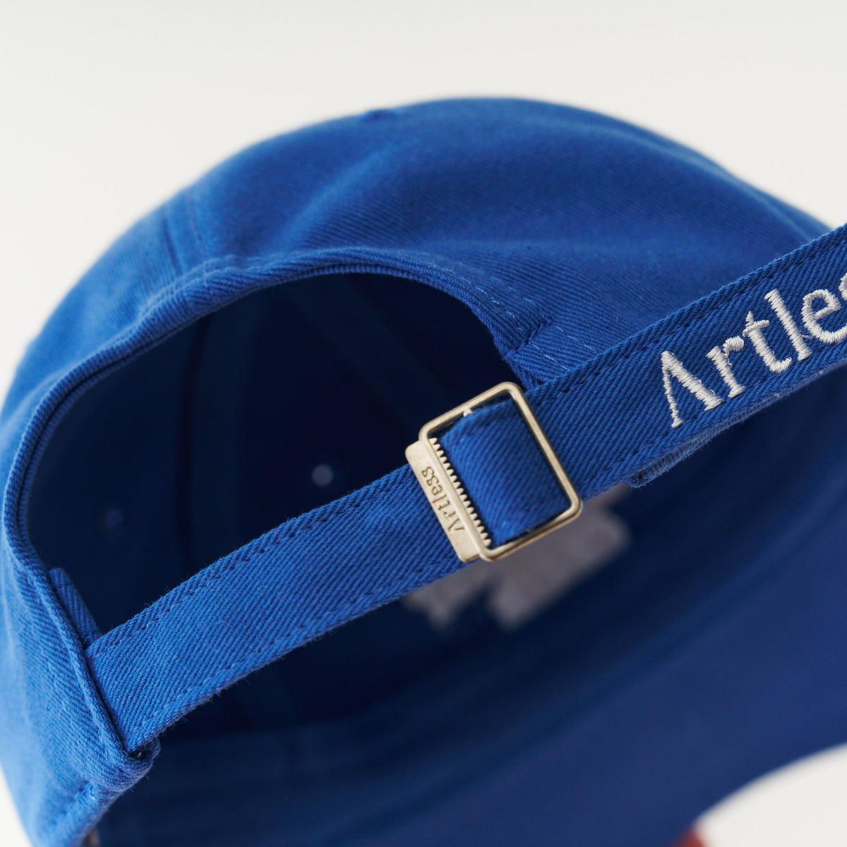 Blue Artless Optimist Club organic dad cap, unstructured 6-panel GOTS organic cotton