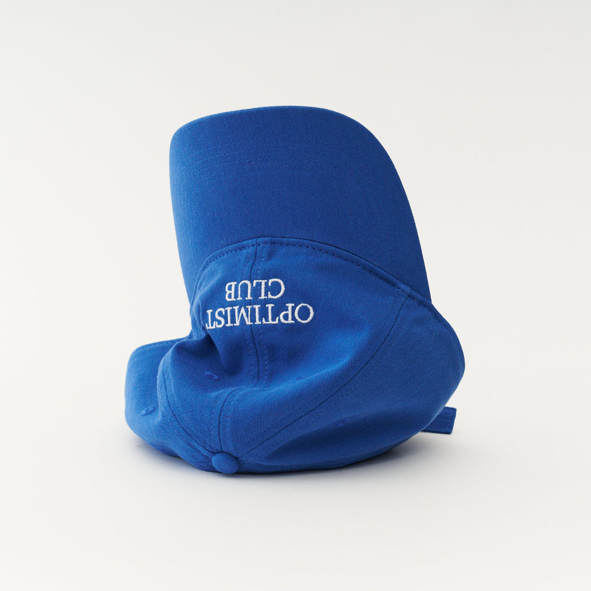 Blue Artless Optimist Club organic dad cap, unstructured 6-panel GOTS organic cotton