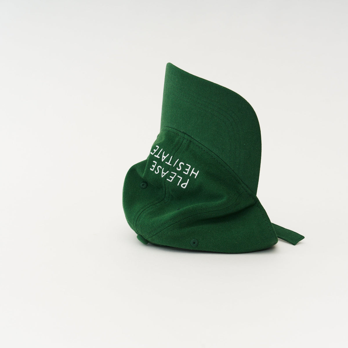 Green Artless Please Hesitate organic dad cap, unstructured 6-panel GOTS organic cotton