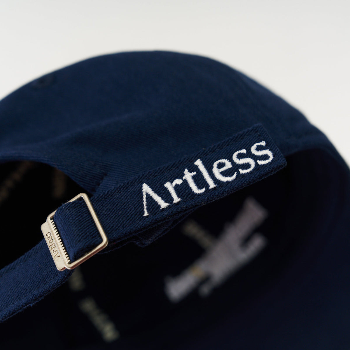 Navy Artless Ready to crash and burn organic dad cap, unstructured 6-panel GOTS organic cotton