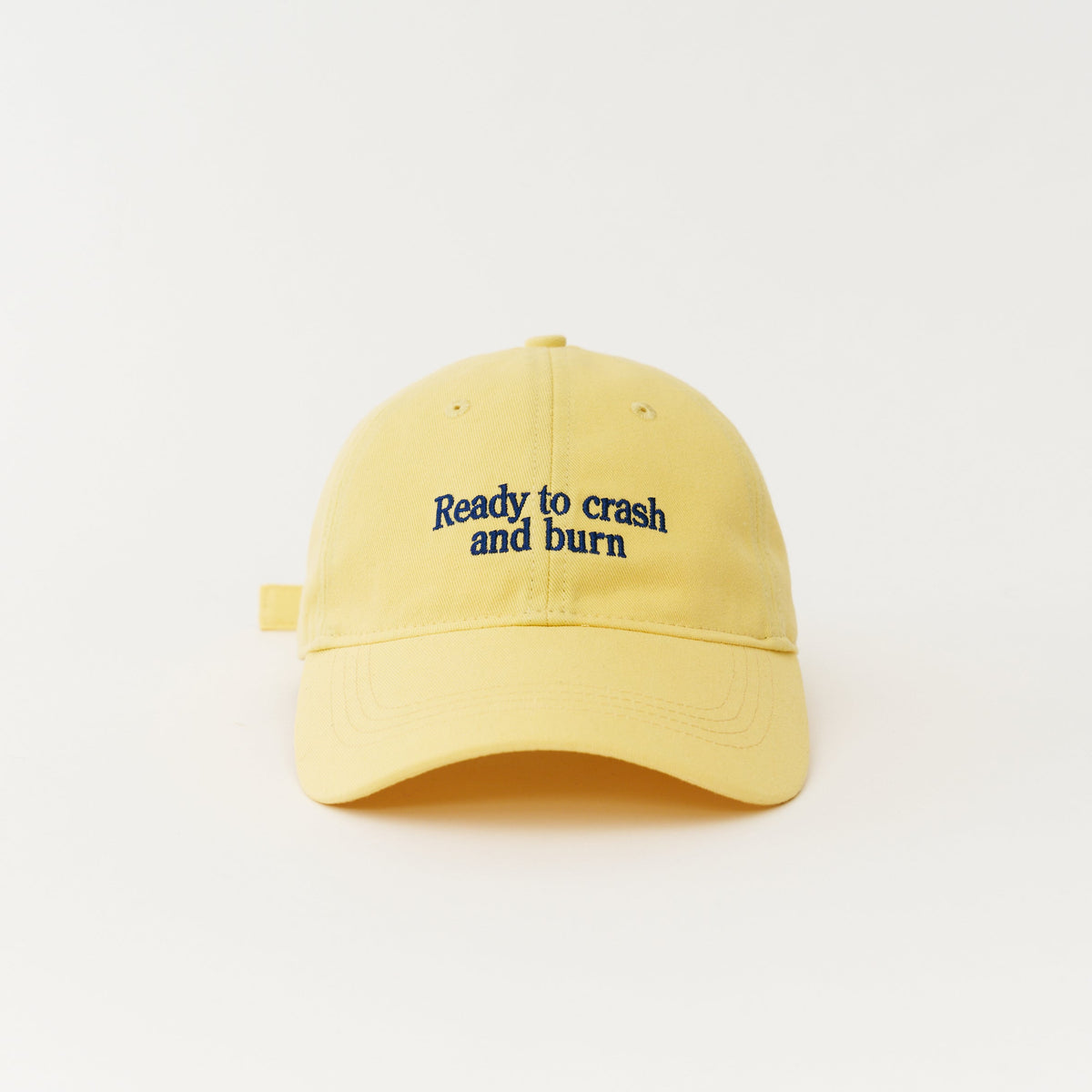 Butter yellow Artless Ready to crash and burn organic dad cap, unstructured 6-panel GOTS organic cotton