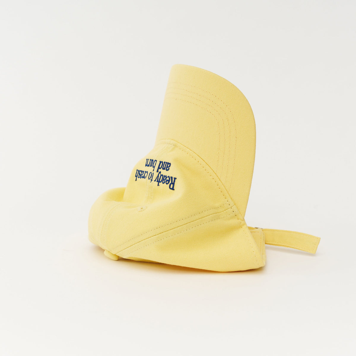 Butter yellow Artless Ready to crash and burn organic dad cap, unstructured 6-panel GOTS organic cotton
