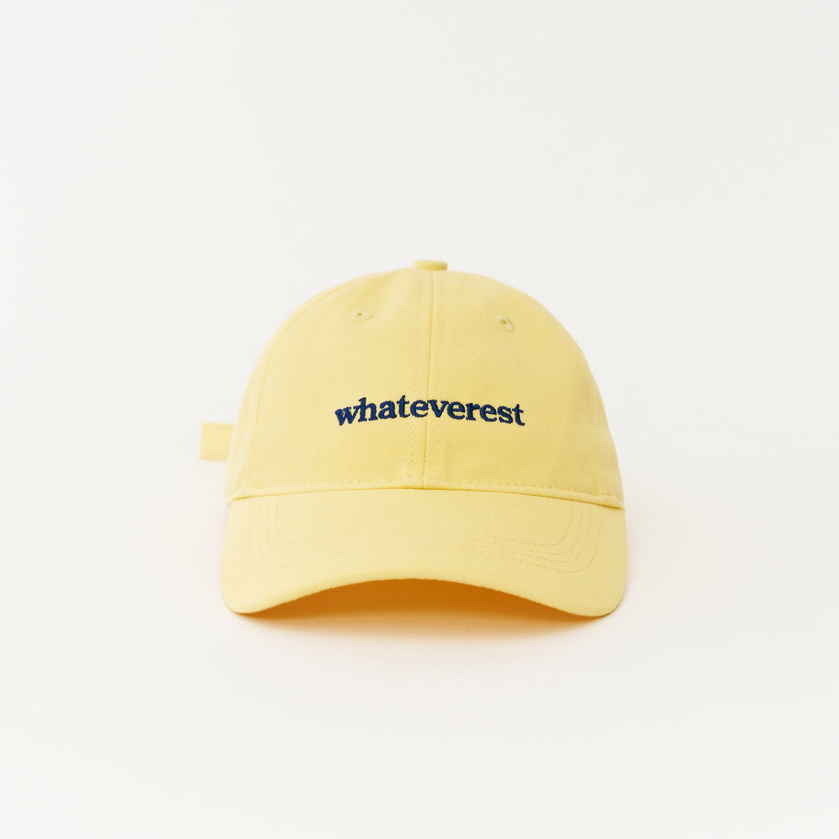 Butter yellow Artless whateverest organic dad cap, front view, unstructured 6-panel GOTS organic cotton