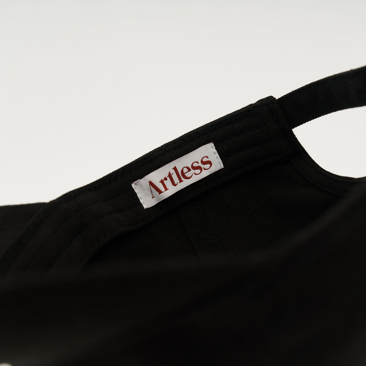 Black Artless You Barely Live Once organic dad cap with green embroidery, unstructured 6-panel GOTS organic cotton
